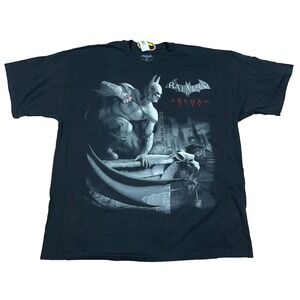 Vintage Batman Arkham City Shirt Men XXL 2XL Black Tee Game Promo PS3 Xbox Y2K